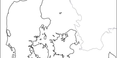 வரைபடம் டென்மார்க் அவுட்லைன்